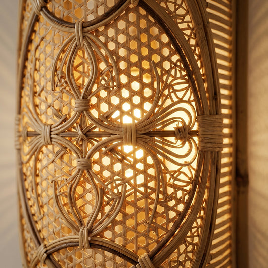Kyoto Bamboo Shield Sconce