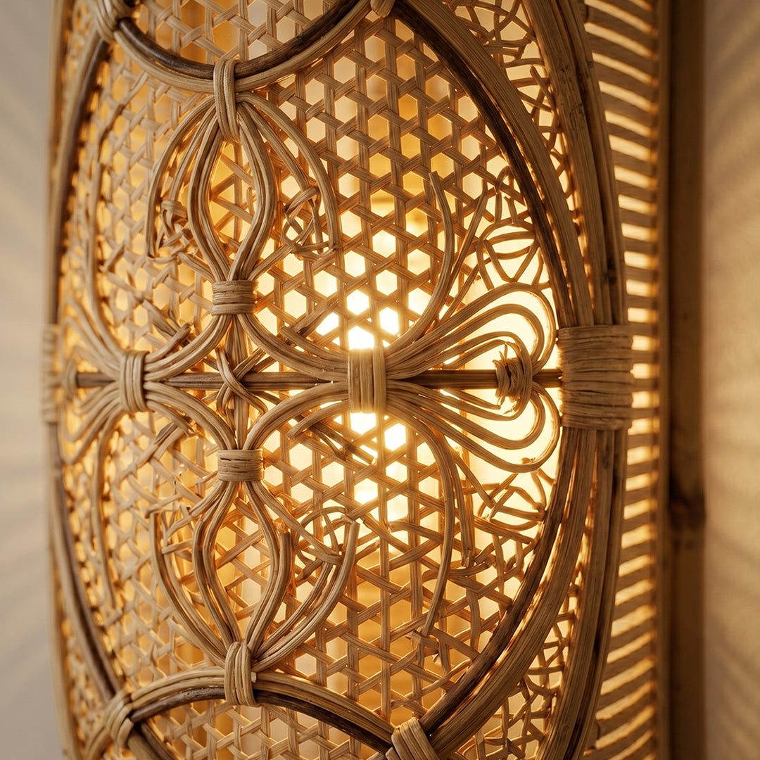 Kyoto Bamboo Shield Sconce