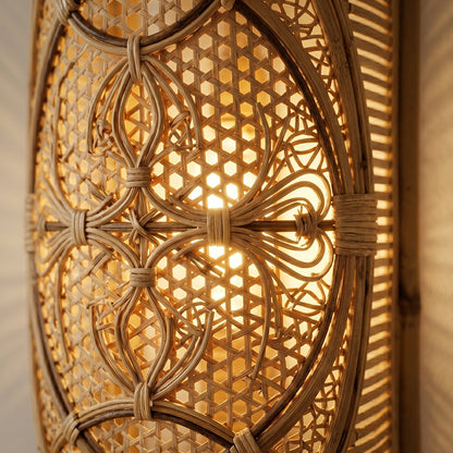 Kyoto Bamboo Shield Sconce