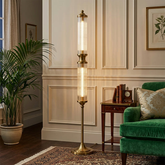 Horizon Glass Cylinder Floor Lamp