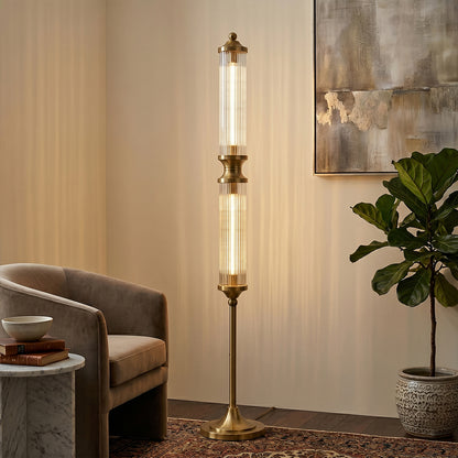 Horizon Glass Cylinder Floor Lamp